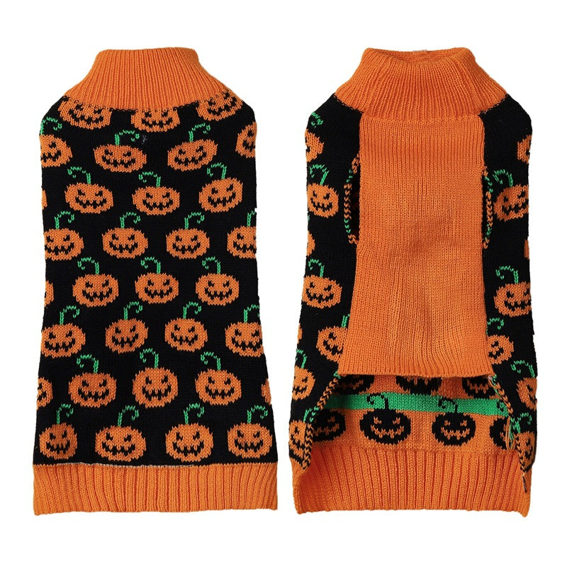 Halloween Pumpkin Pet Knitted Sweater