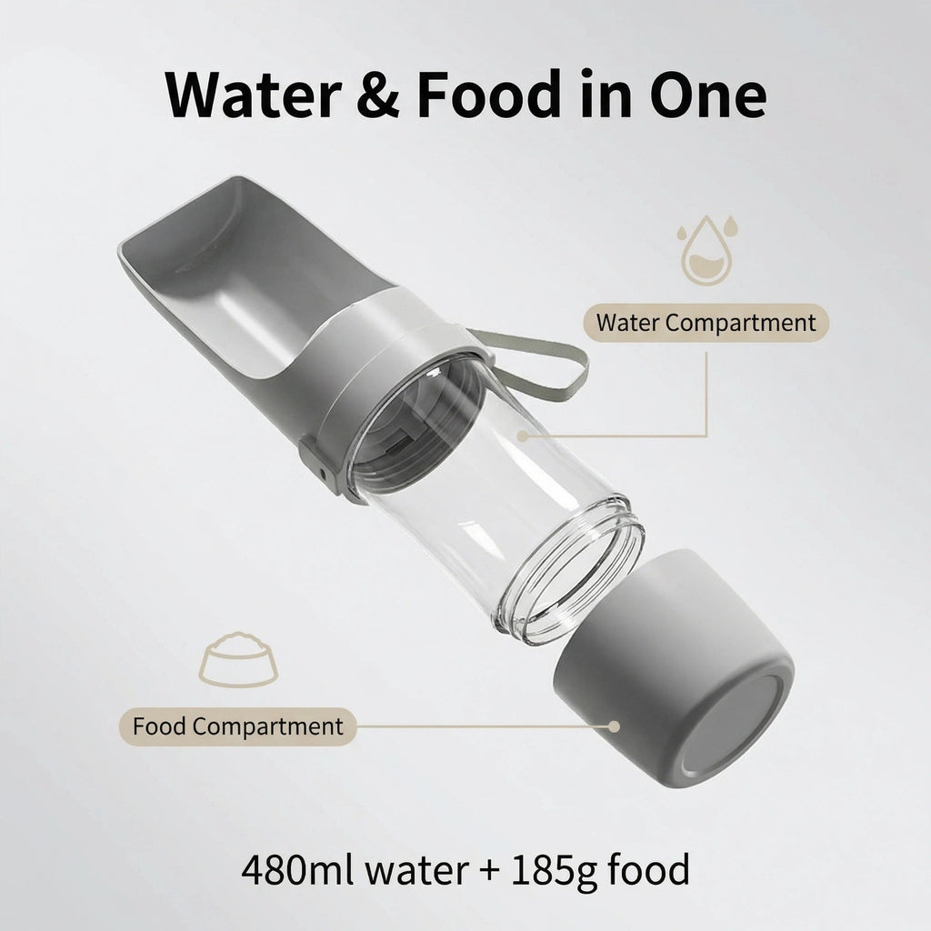 Portable Pet Water and Food Container