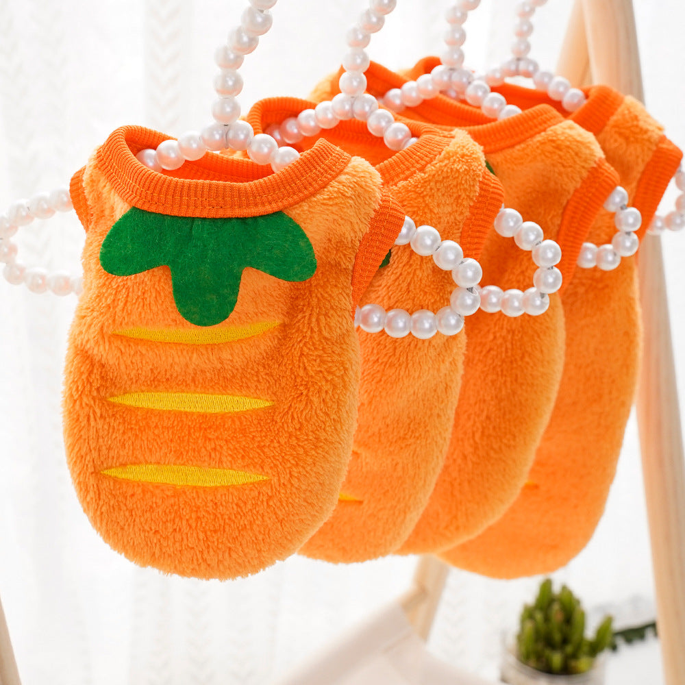 Pet Carrot-Themed Warm Vest