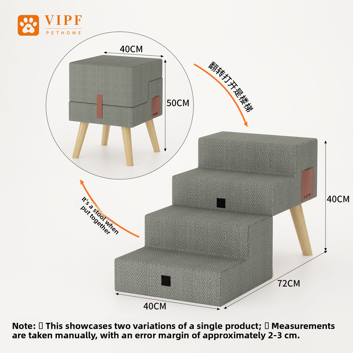 Removable Washable Pet Stairs for Small Dogs