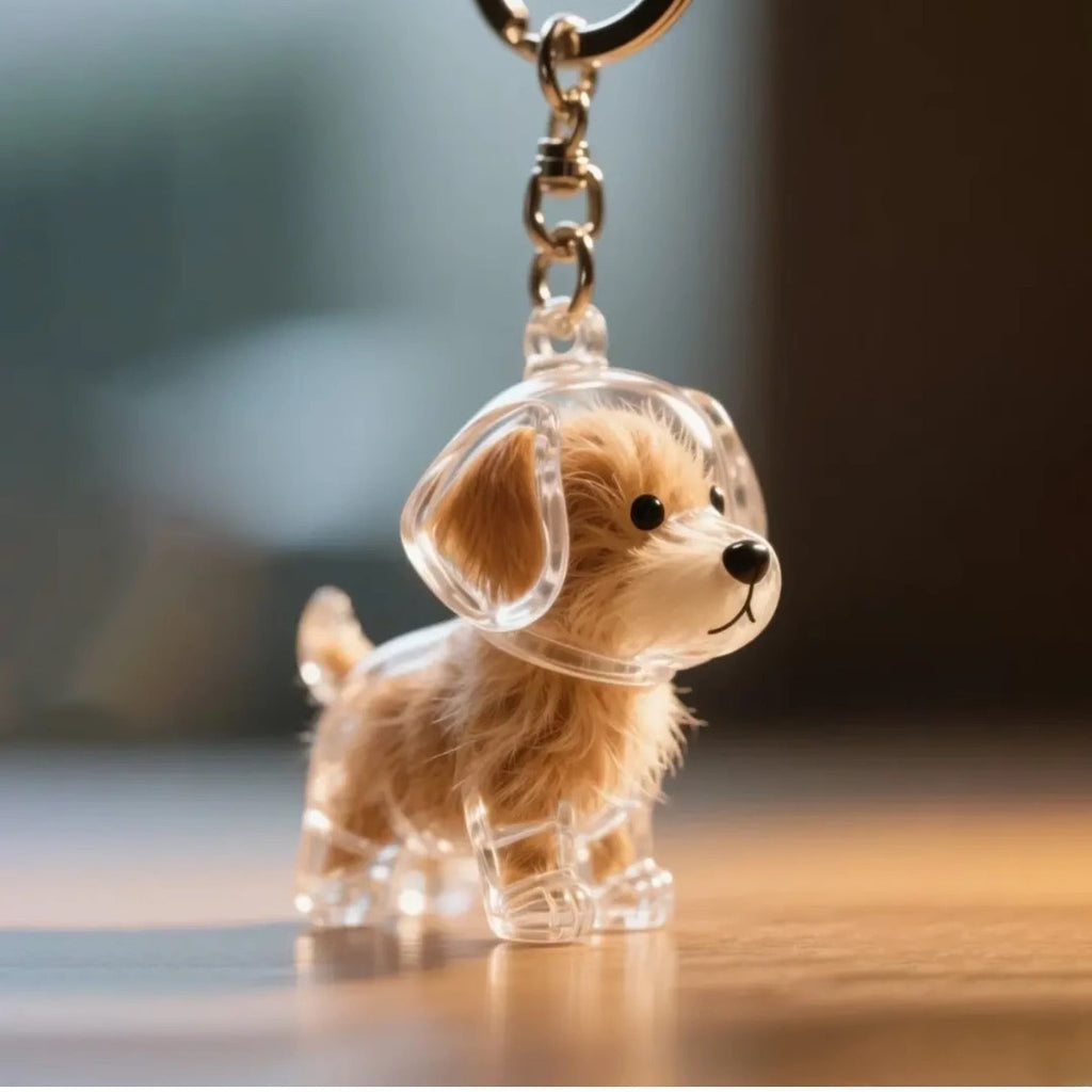 Pet Hair Memorial Keychain