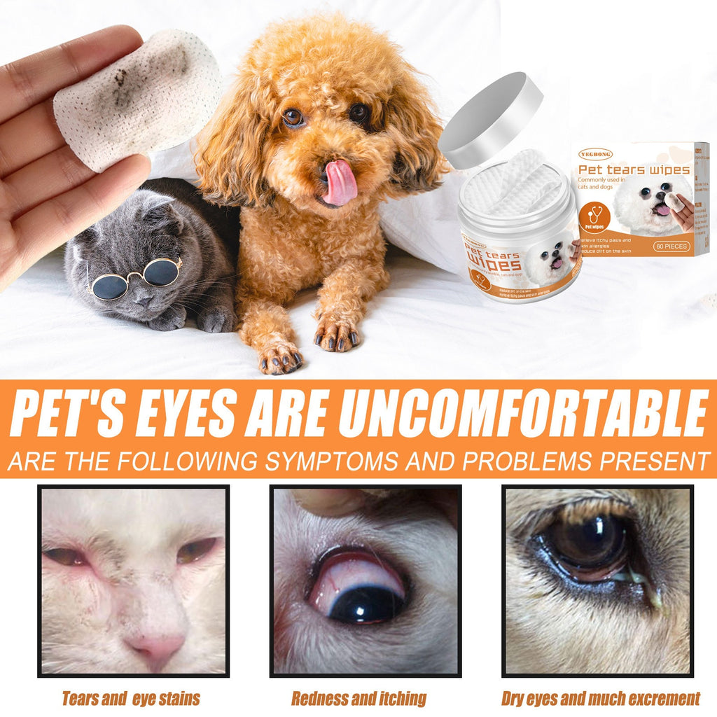 Pet Eye Cleaning Wipes for Tear Stain Removal