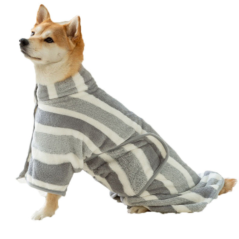 Pet Bathrobe Oversized Dog Cat Quick Dry Bathrobe Bath Towel