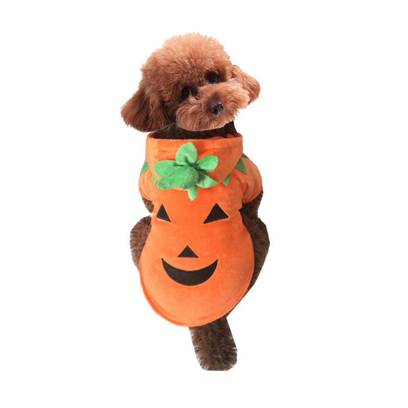 Halloween Pumpkin Pet Costume for Small Dogs and Cats