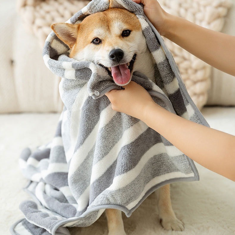Dog Bathrobe Full Body Wrap Thickened Absorbent Pet Towel