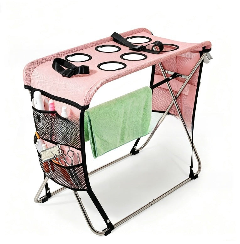 Foldable Pet Grooming Table Stainless Steel Frame
