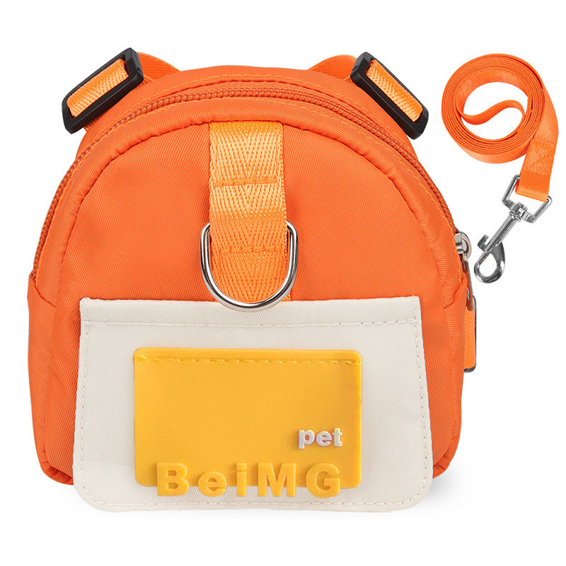 Adjustable Dog Harness with Backpack and Leash