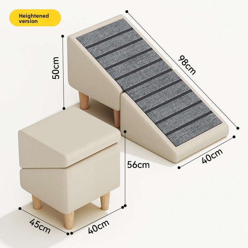 Foldable Pet Stairs Ramp with Non-Slip Surface
