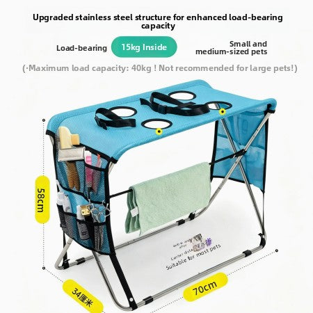 Foldable Pet Grooming Table Stainless Steel Frame