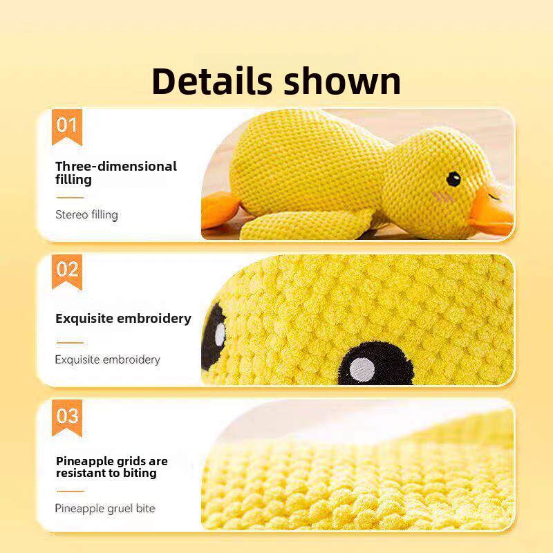 Plush Duck Pet Toy with Sound
