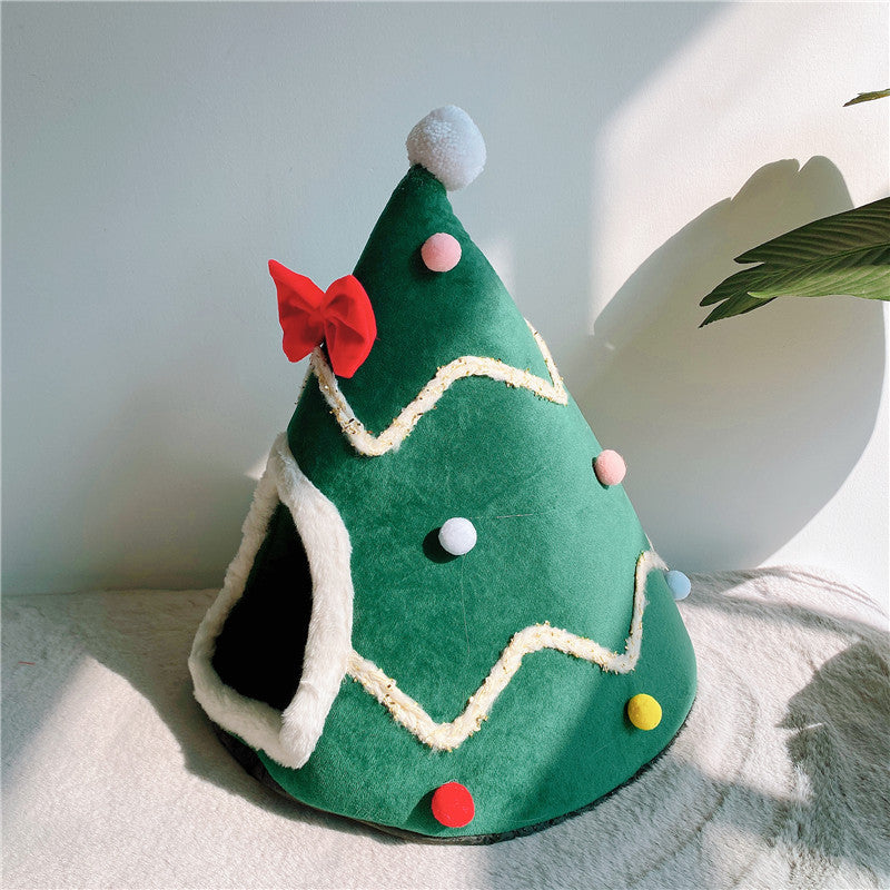 Christmas Cat Pet Bow Tie Winter Warmth Den