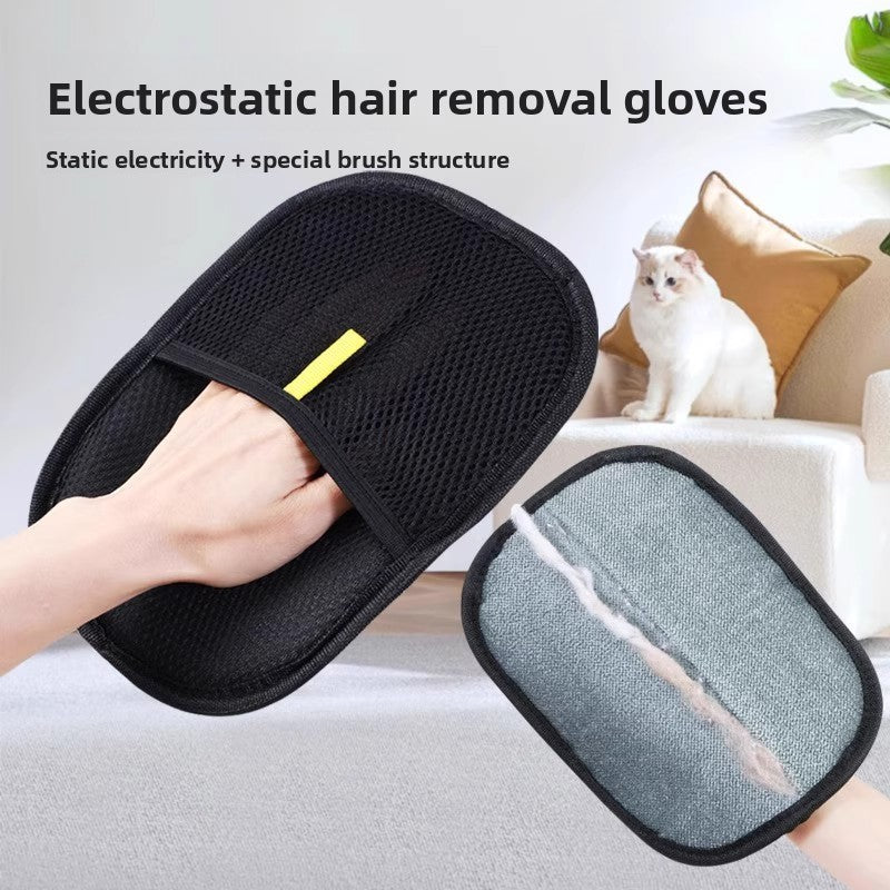 Pet hair removal glove, cat hair cleaner, static brush glove