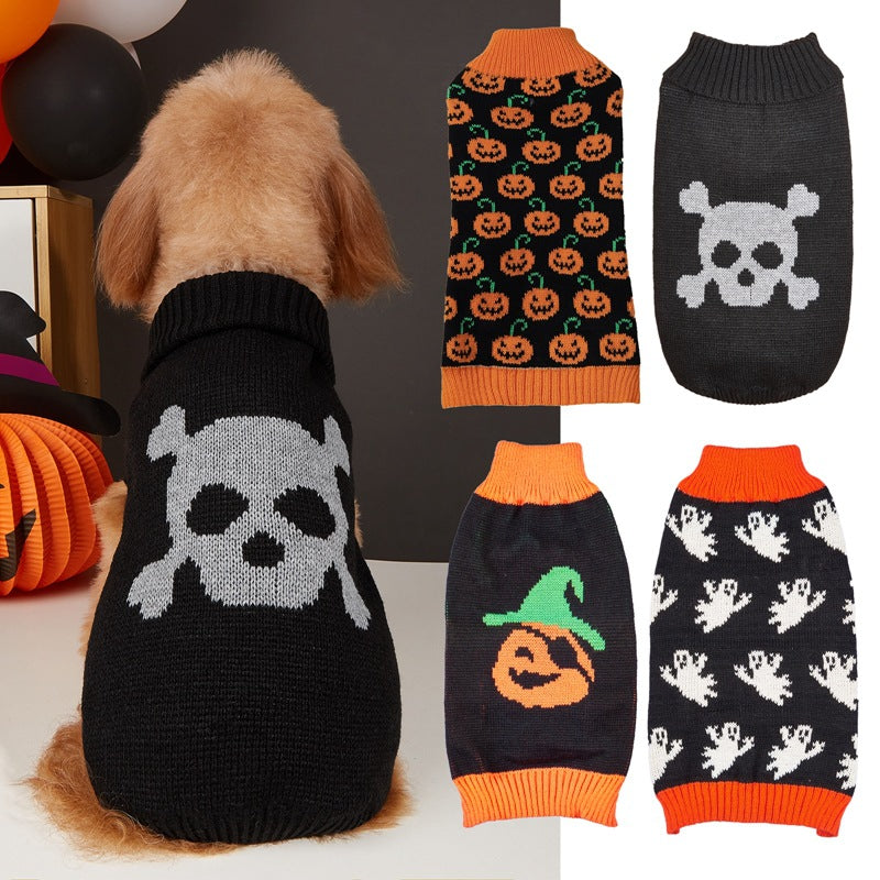 Halloween Pumpkin Pet Knitted Sweater