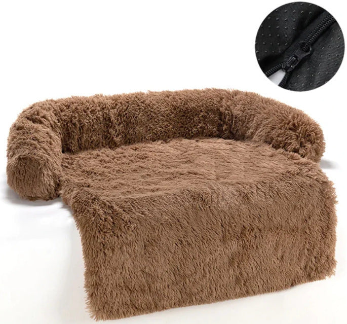 Plush Curved Pet Sofa Cushion