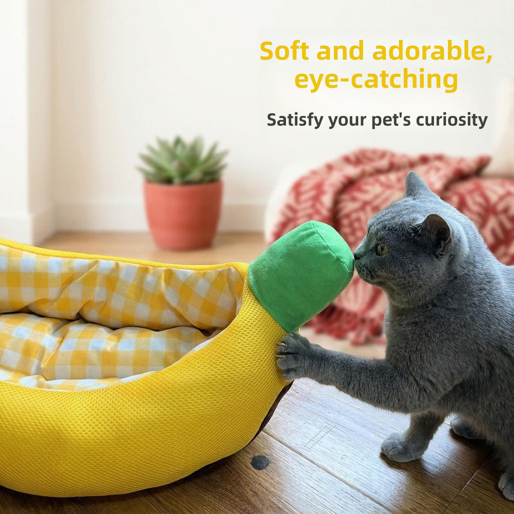 Banana Shape Pet Nest Semi-Enclosed Cat Dog Bed