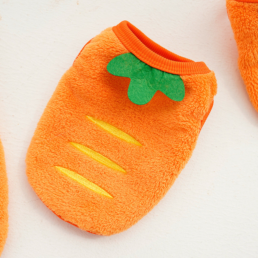 Pet Carrot-Themed Warm Vest