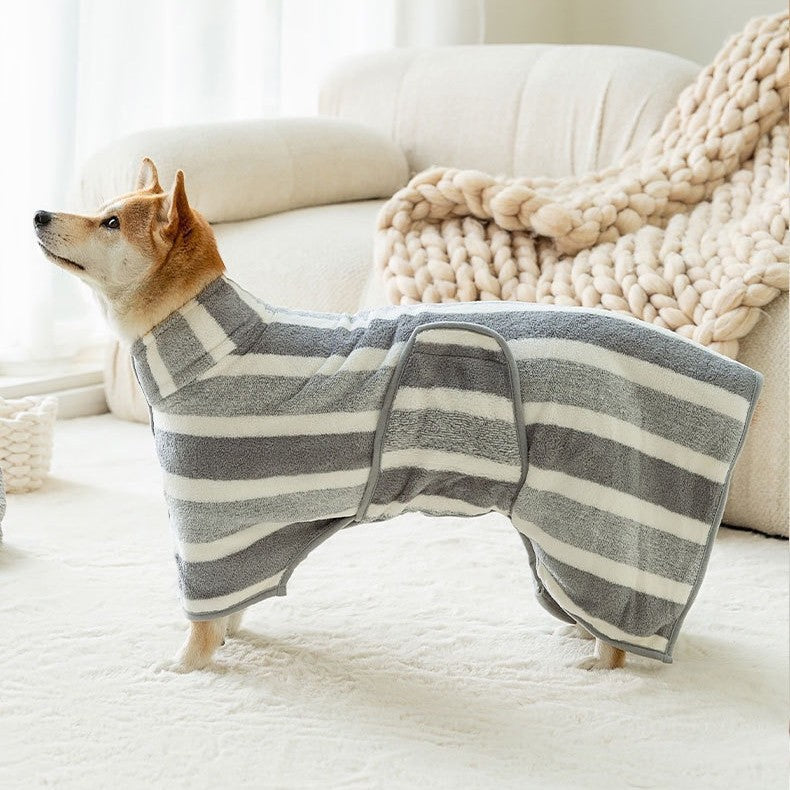 Pet Bathrobe Oversized Dog Cat Quick Dry Bathrobe Bath Towel