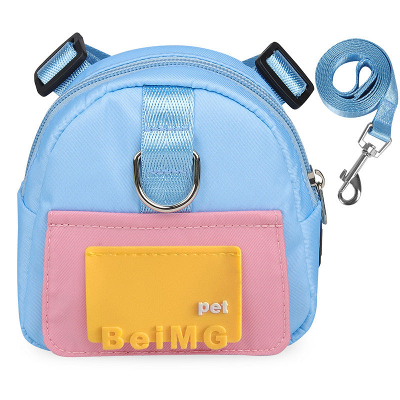 Adjustable Dog Harness with Backpack and Leash