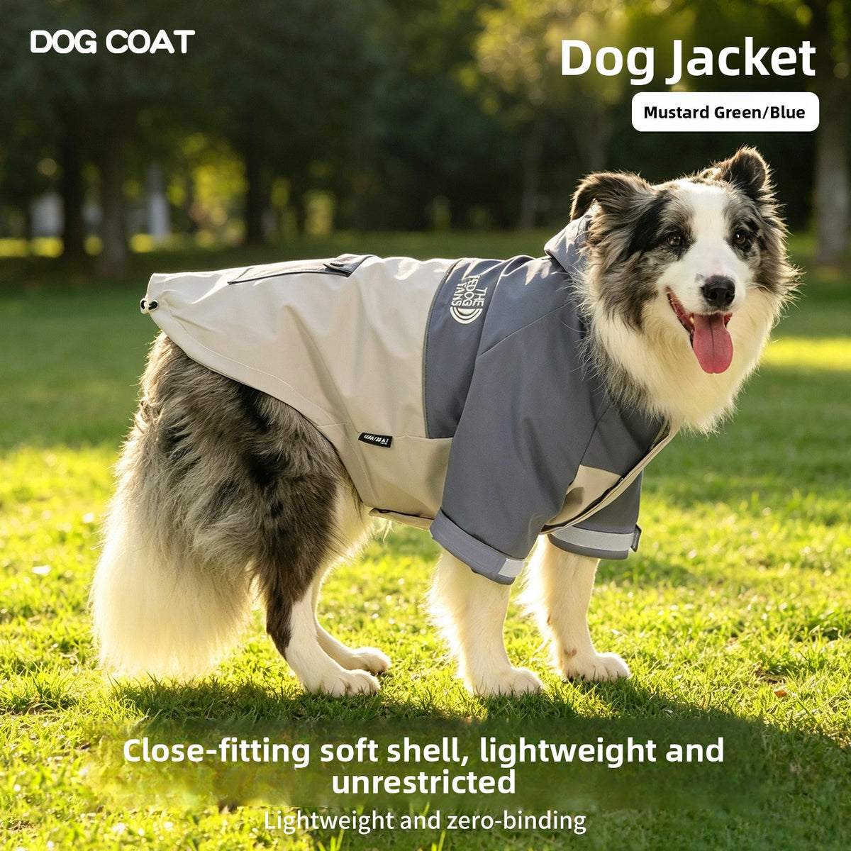 Dog Hooded Jacket Windproof Waterproof Pet Raincoat
